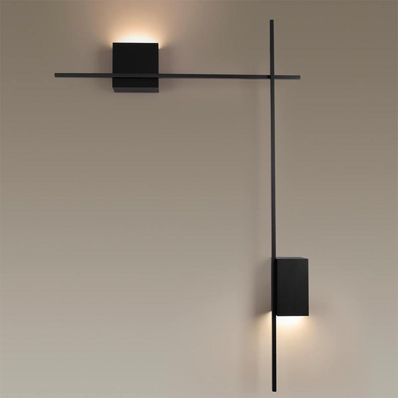 Бра Blocks Wall Light Black Angle Черный в Ульяновске | Loft Concept 