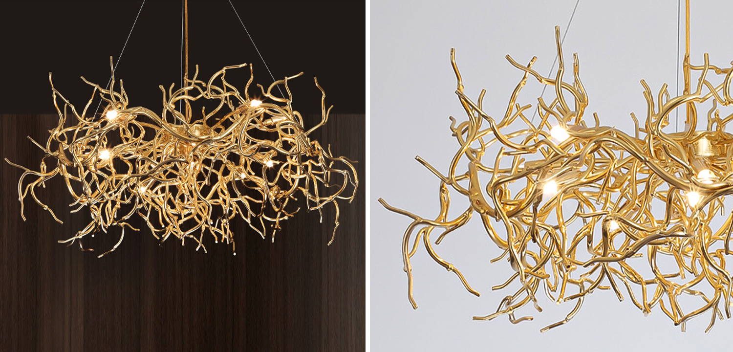 Люстра Felicite Gold Branches Chandelier - фото