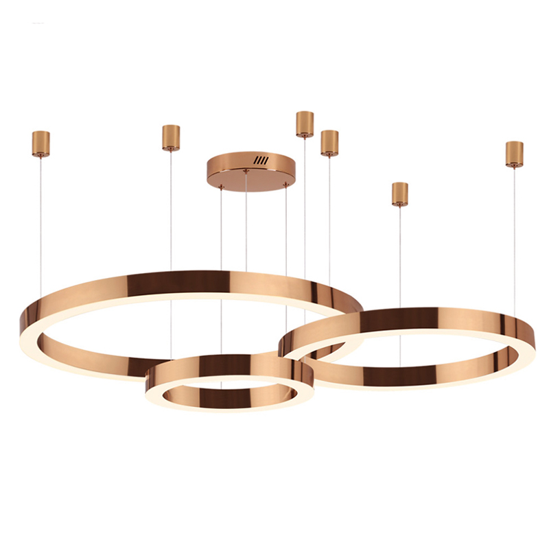 Люстра 3 Bronze Ring Horizontal Бронза в Ульяновске | Loft Concept 