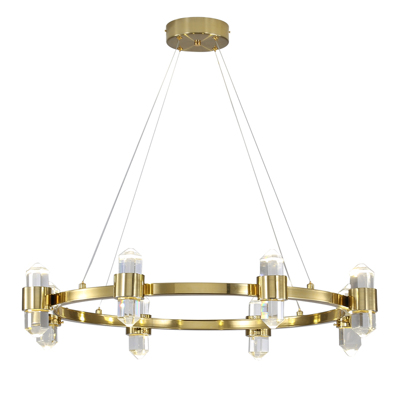 Люстра Crystal Ring Chandelier Brass Латунь Прозрачный в Ульяновске | Loft Concept 