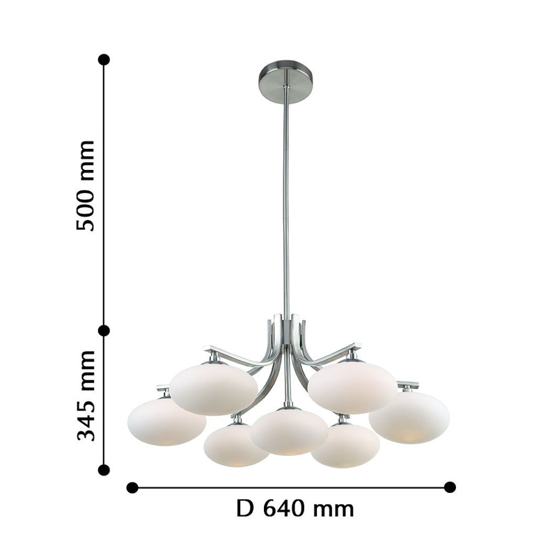 Люстра с овальными белыми плафонами Mushrooms Lamp в Ульяновске