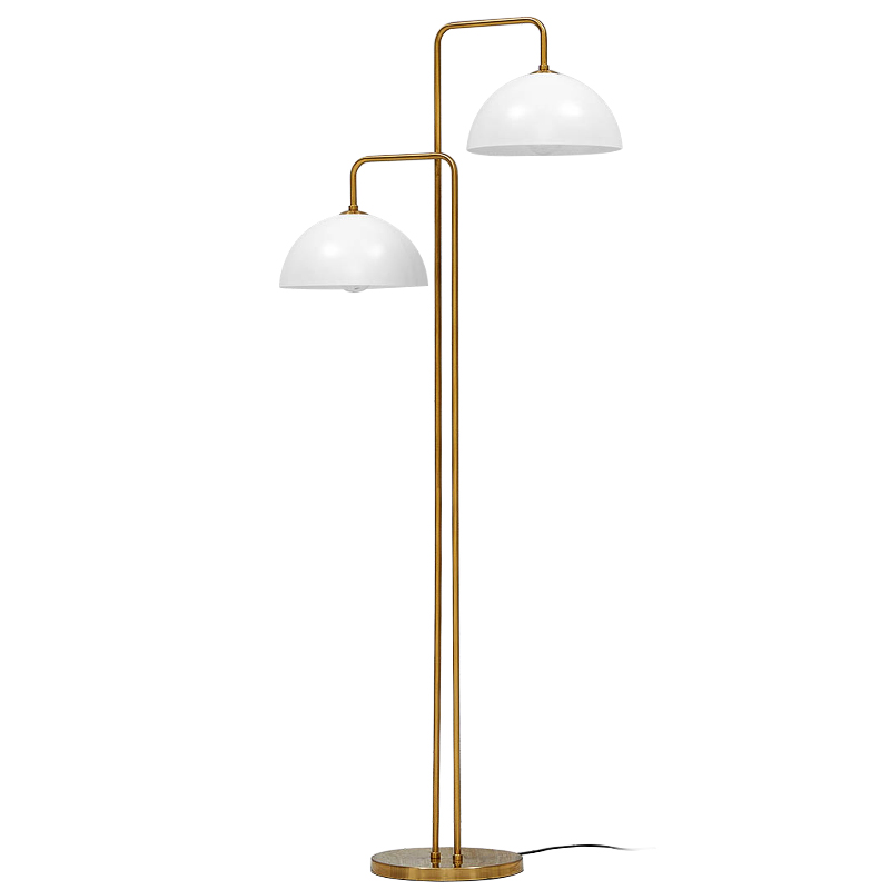 Торшер Haworth Floor Lamp Золотой Белый в Ульяновске | Loft Concept 