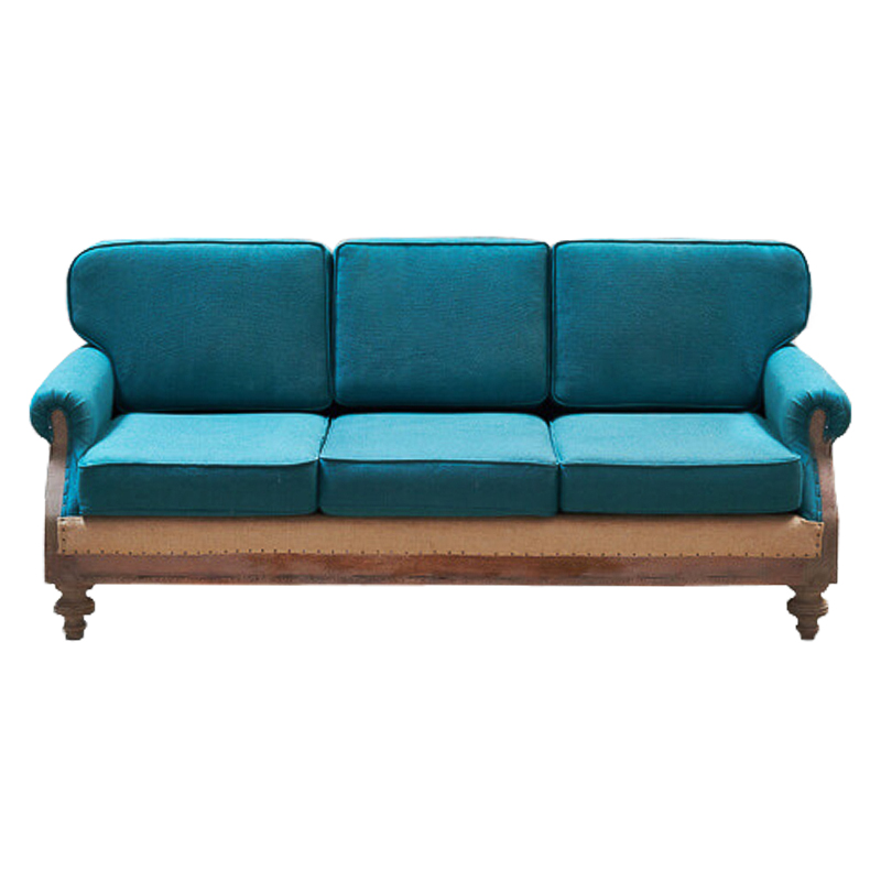 Диван Deconstructed Sofa turquoise Linen triple Коричневый Бирюзовый Диван Deconstructed Sofa turquoise Linen triple Коричневый Бирюзовый в Ульяновске | Loft Concept