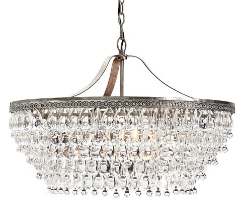 Люстра Clarissa Glass Drop Petite Round Chandelier Темная бронза винтаж в Ульяновске | Loft Concept 