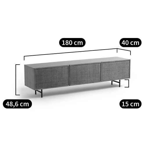 ТВ-тумба с декором из ротанга Pansy Rattan TV Stand в Ульяновске