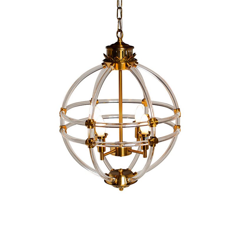 Люстра Eichholtz Chandelier Impero Gold Золотой Прозрачный в Ульяновске | Loft Concept 