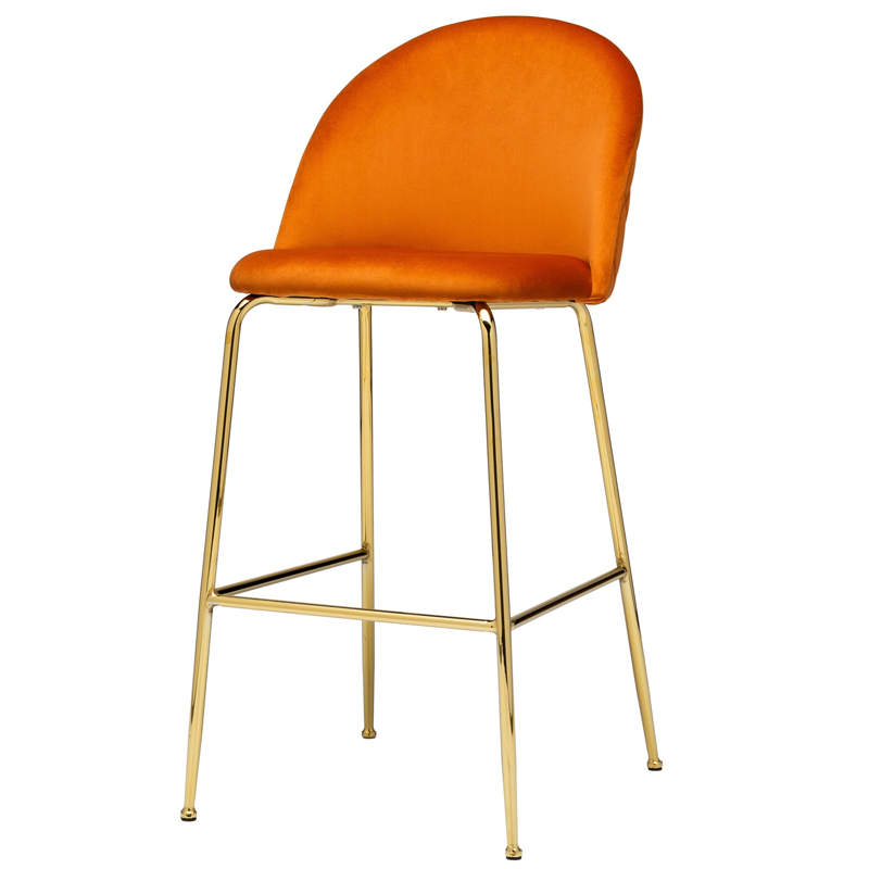 Барный стул Vendramin Bar Stool terracotta Терракотовый Глянцевое золото в Ульяновске | Loft Concept 