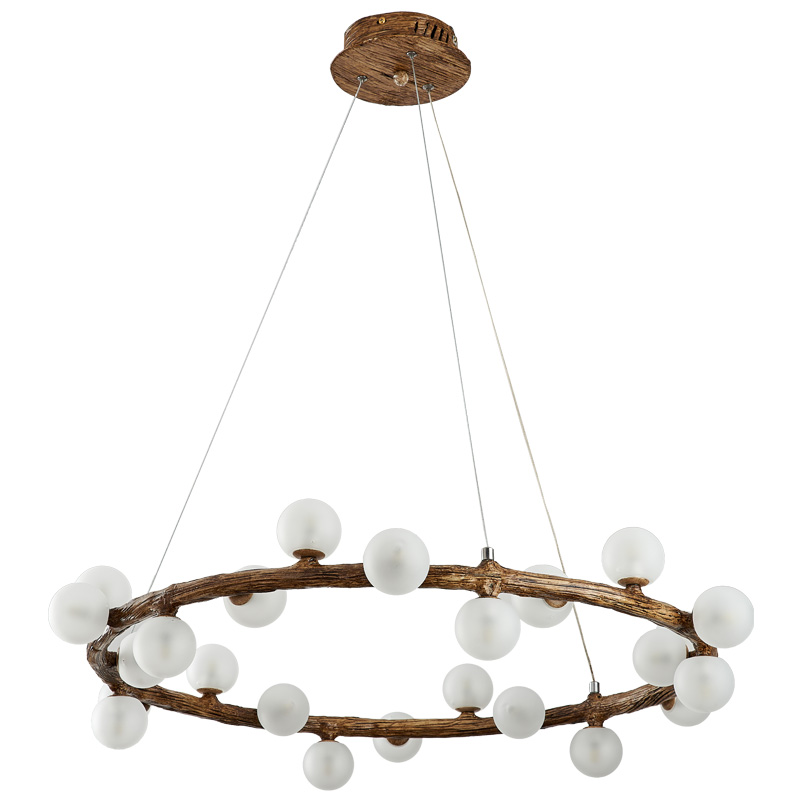 Люстра Circular Branch Chandelier Коричневый Белый в Ульяновске | Loft Concept 