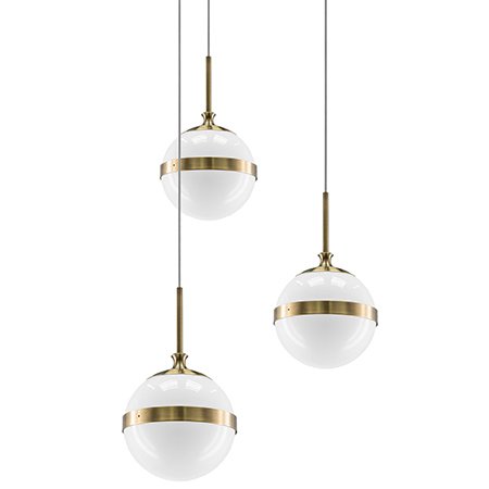 Подвесной светильник Peggy Single Pendant Light 3 Gold Белый Бронза в Ульяновске | Loft Concept 