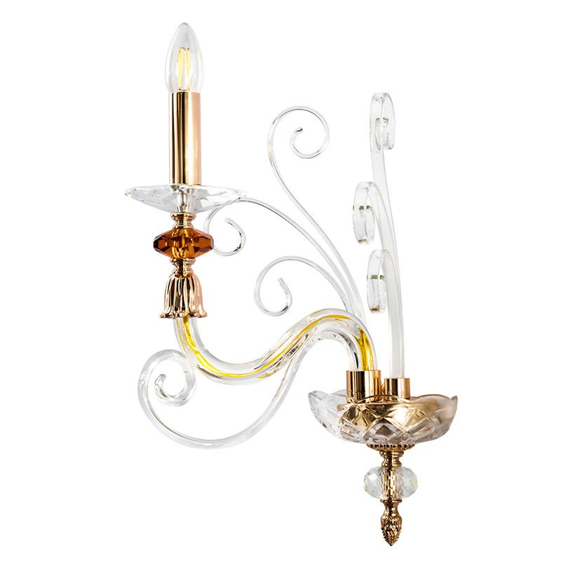 Бра с изогнутыми прозрачными элементами из стекла Twisted Glass Candles Золотой Прозрачное Стекло Бра с изогнутыми прозрачными элементами из стекла Twisted Glass Candles Золотой Прозрачное Стекло в Ульяновске | Loft Concept