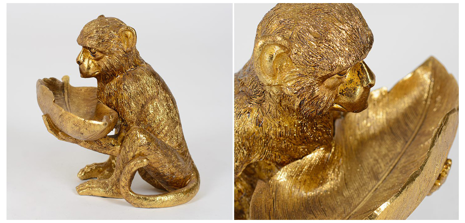 Статуэтка Golden Monkey with Leaf - фото