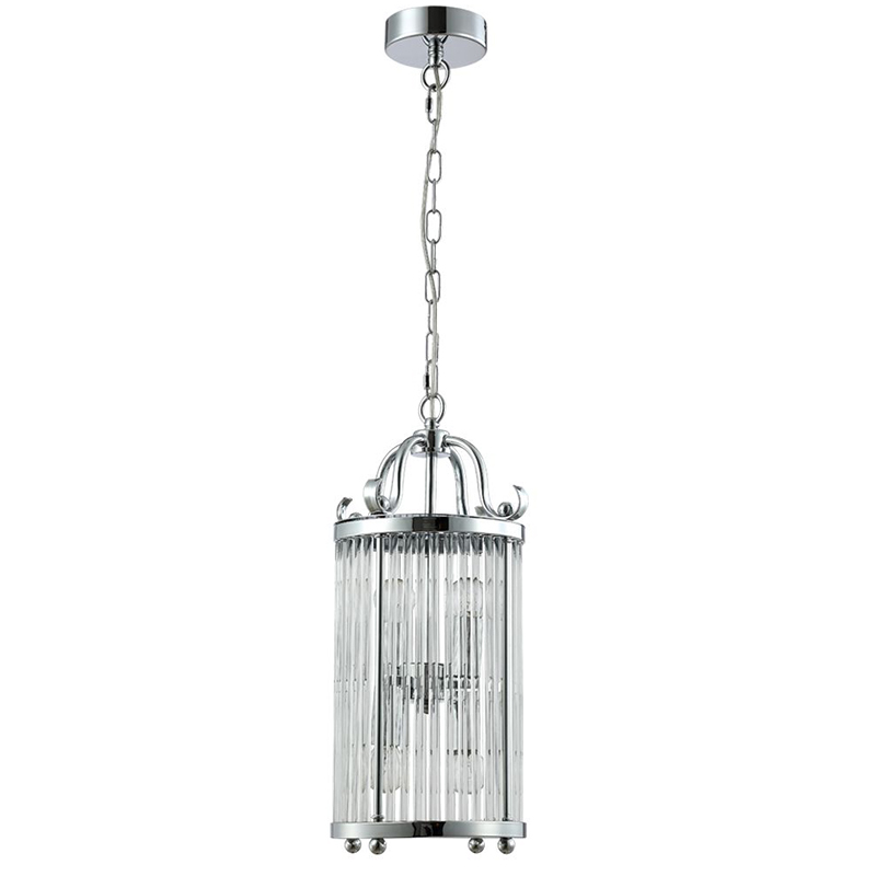 Подвесной светильник Gorden Chrome Hanging Lamp Прозрачное Стекло Хром в Ульяновске | Loft Concept 