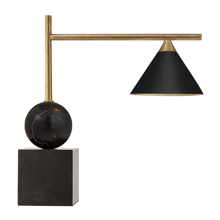 Настольная лампа CLEO DESK LAMP Black Черный Латунь в Ульяновске | Loft Concept 