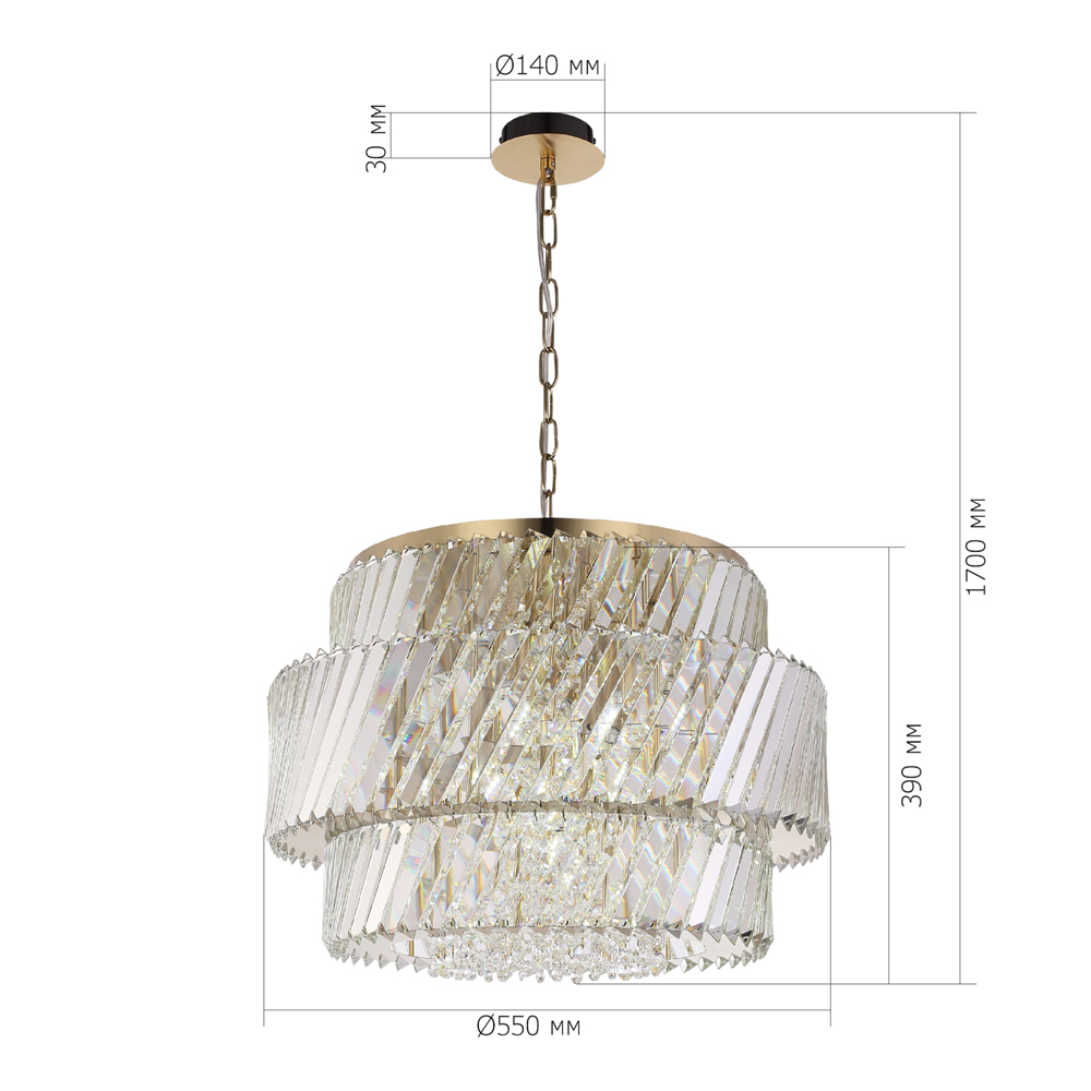 Люстра круглая в классическом обрамлении Light Connoisseurs Beauty в Ульяновске