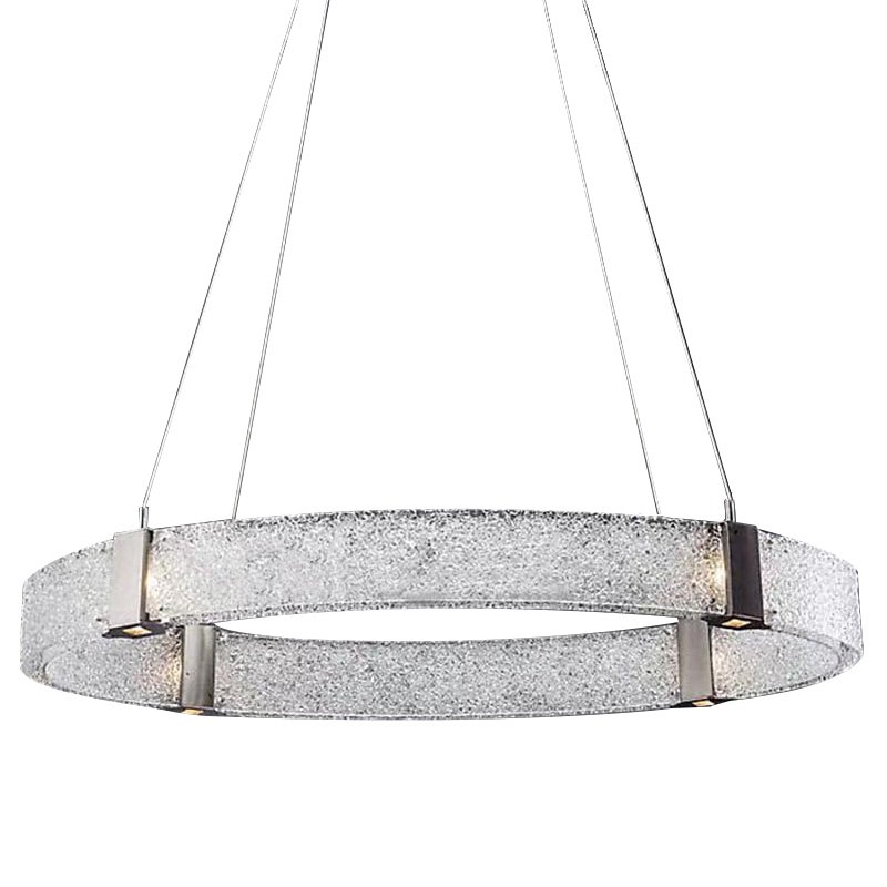 Люстра Parallel Oval LED Chandelier Никель Белый в Ульяновске | Loft Concept 