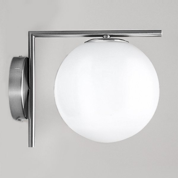 Бра IC Lighting Flos white ball IC C/W Chrome Белый Хром в Ульяновске | Loft Concept 