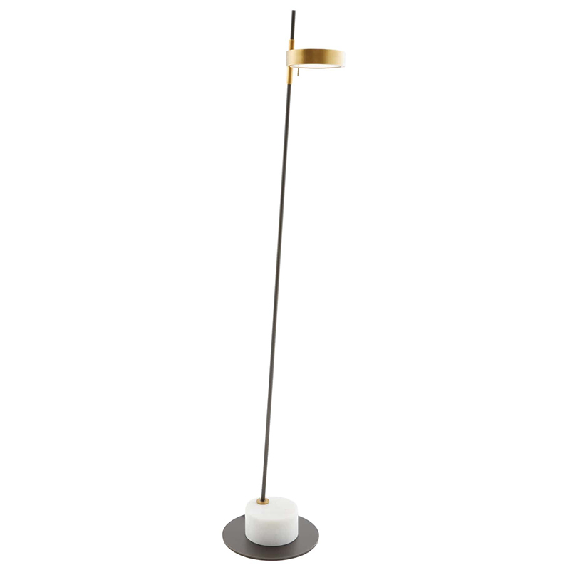 Торшер Arteriors PARK FLOOR LAMP Латунь Черный Белый в Ульяновске | Loft Concept 