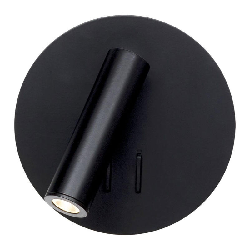 Настенный спот Black Circle Spot Wall Lamp Черный в Ульяновске | Loft Concept 