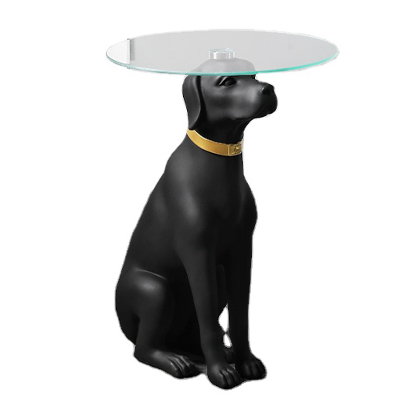 Приставной стол Black Dog Table Черный в Ульяновске | Loft Concept 