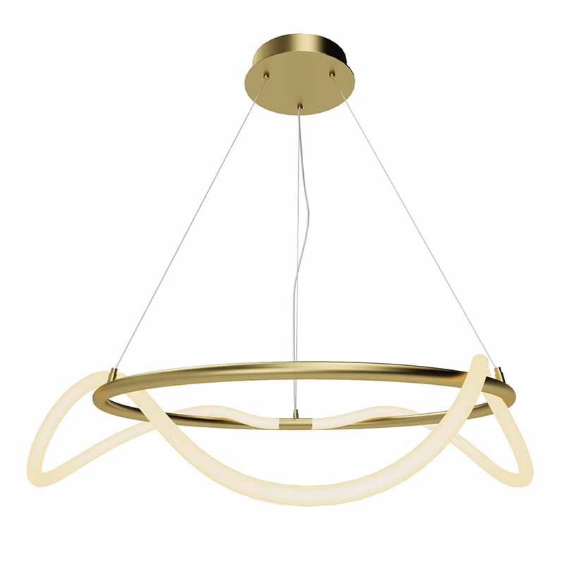 Люстра Luke Lampco Tracer Chandelier Gold 60 Белый матовое золото в Ульяновске | Loft Concept 