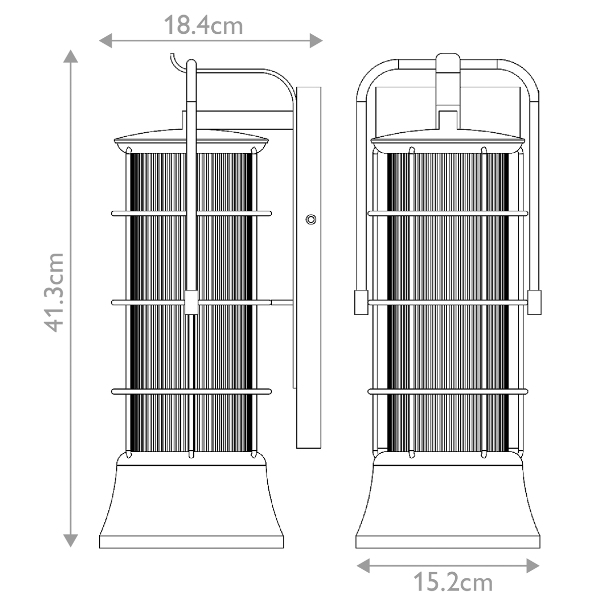 Настенный фонарь цилиндрической формы с рифленым стеклом в золотом каркасе на черном прямоугольном основании Eurofase в Ульяновске