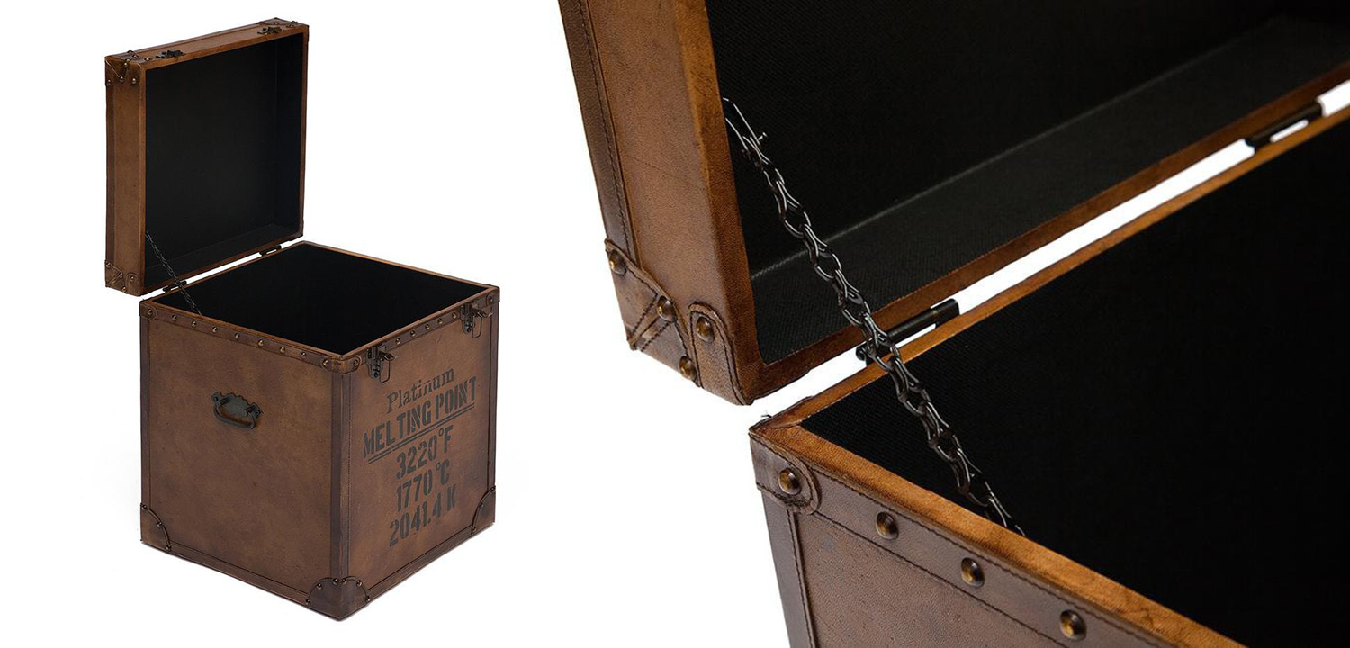 Сундук Vintage buffalo leather chest - фото №1