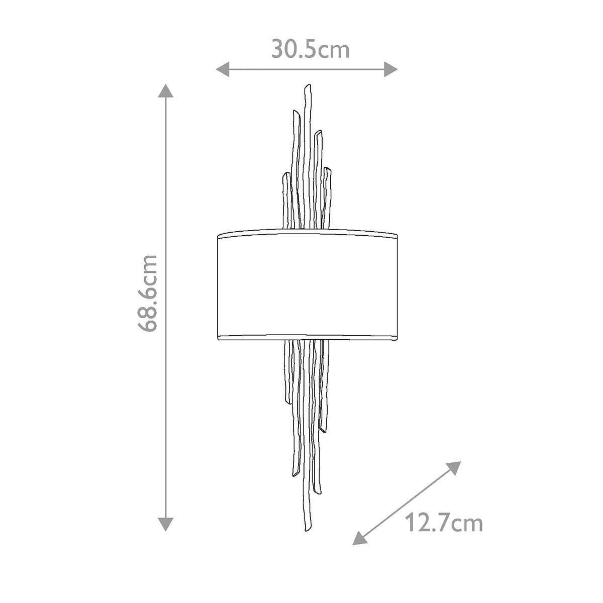 Бра с белым абажуром и элементами в виде натуральных веток Hinkley в Ульяновске