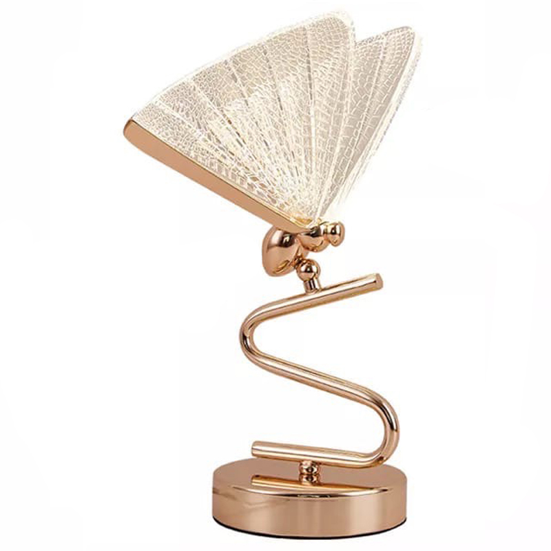 Ночник с Бабочкой Butterfly Table Lamp A Прозрачный Глянцевое золото в Ульяновске | Loft Concept 