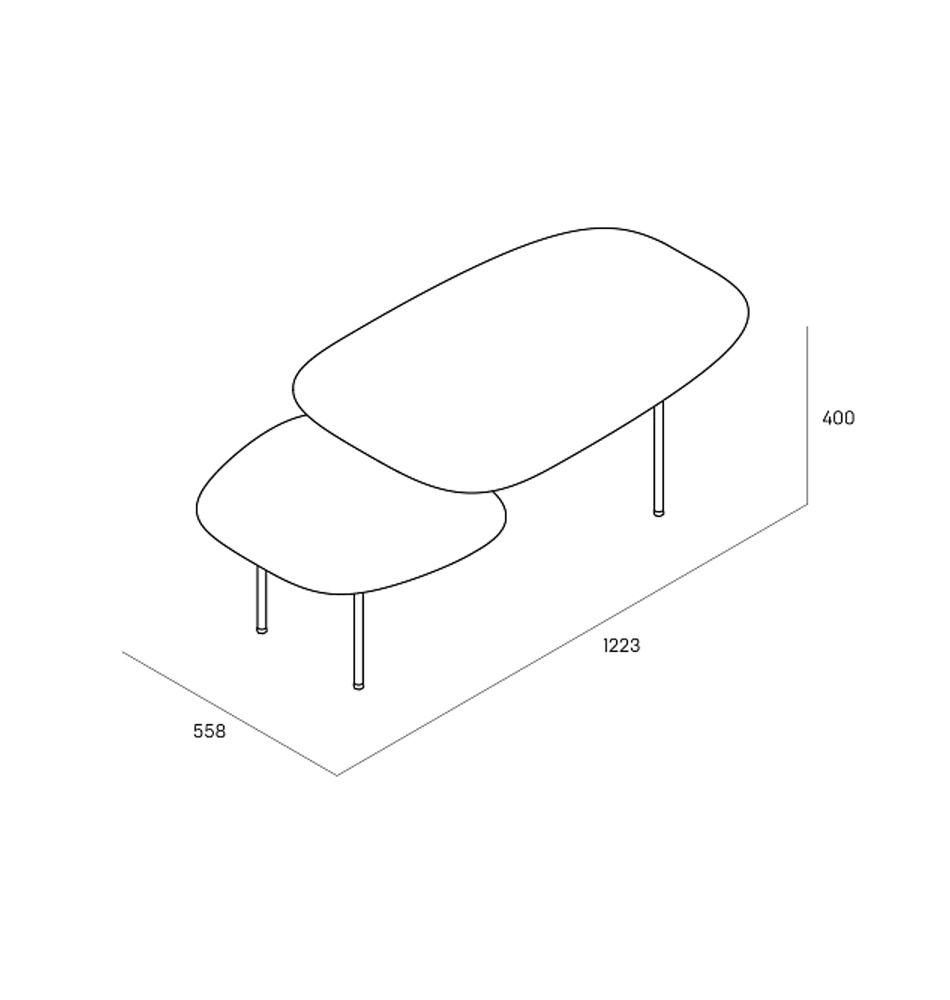 Step журнальный столик из натурального дуба и металла в Ульяновске