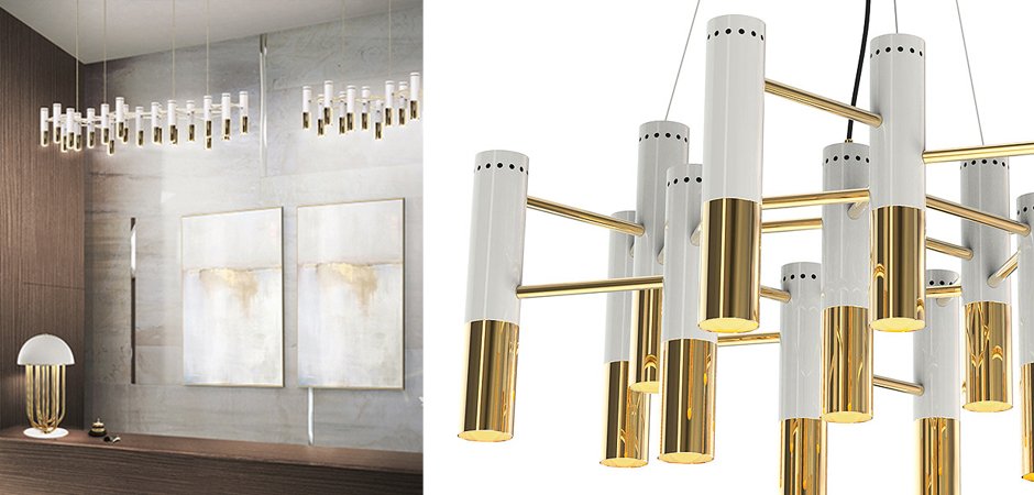 Люстра IKE Delightfull Gold & White Люстра IKE Delightfull Gold & White - Loft-Concept в Ульяновске
