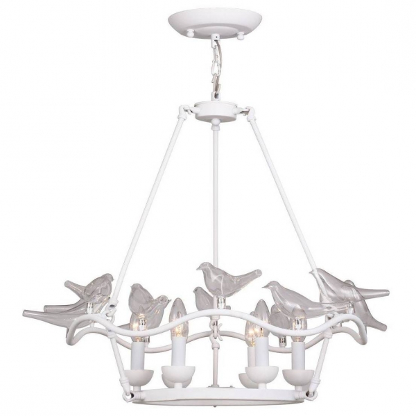 Люстра Dove Chandelier Glass Bird 6 White Белый в Ульяновске | Loft Concept 