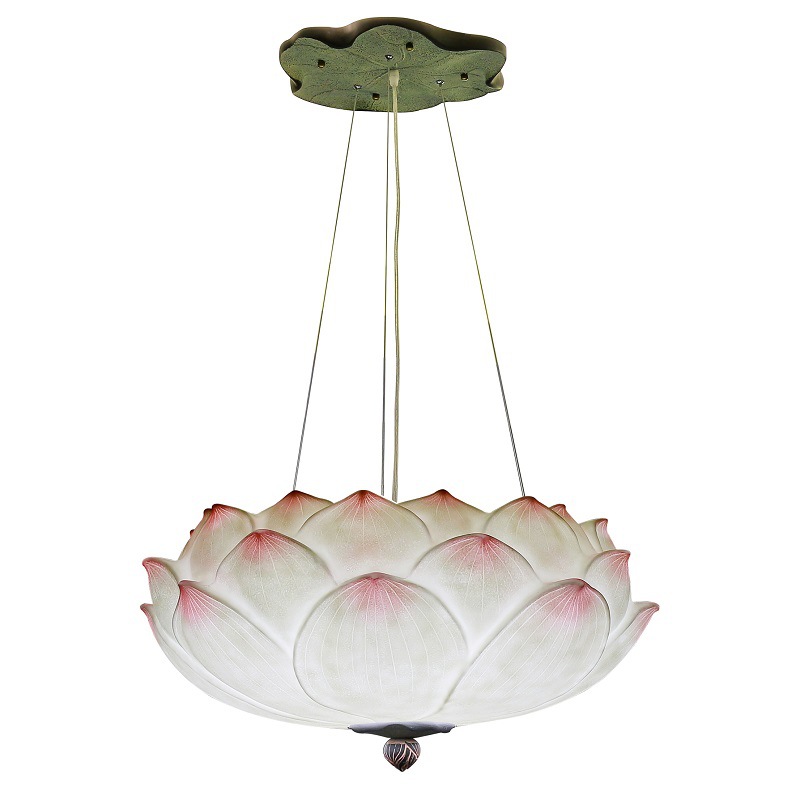 Люстра Pink Lotus Chandelier Белый Розовый пастельный в Ульяновске | Loft Concept 