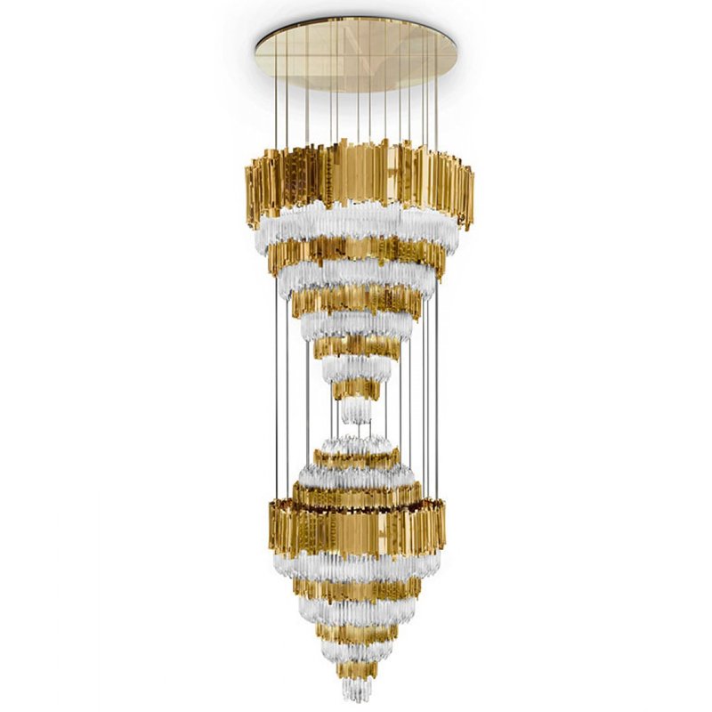 Люстра Luxxu Empire Chandelier XL Глянцевое золото Прозрачное Стекло в Ульяновске | Loft Concept 