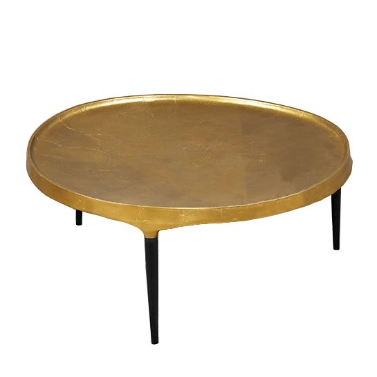 Кофейный стол Brass Stains Table Латунь Черный в Ульяновске | Loft Concept 