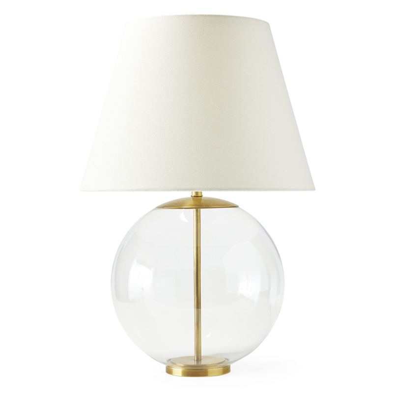 Настольная лампа Emory Table Lamp Gold Золотой Прозрачный (Transparent) Белый в Ульяновске | Loft Concept 