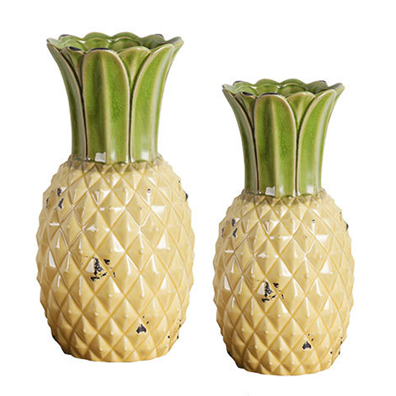 Ваза Pineapple Vase Желтый Зеленый шалфей в Ульяновске | Loft Concept 