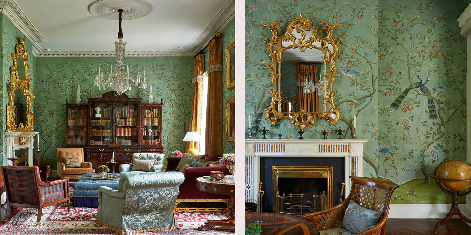 Обои ручная роспись St Laurent Edo Turquoise - фото №2