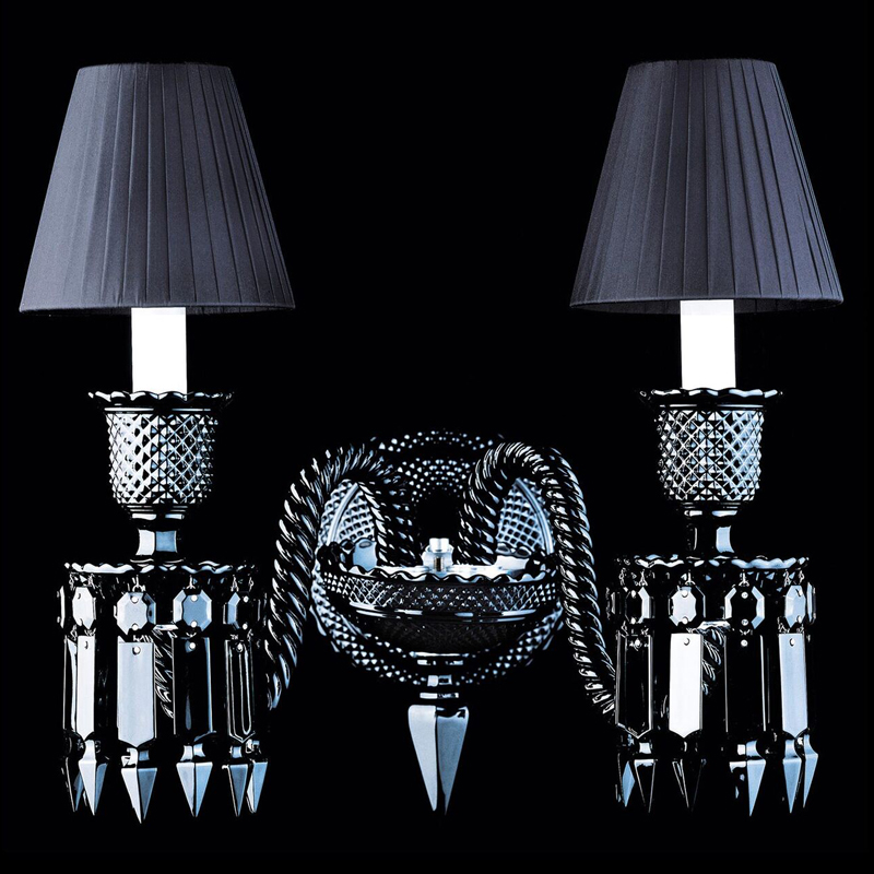 Бра BACCARAT ZENITH NOIR Wall Lamp 2 Черный в Ульяновске | Loft Concept 