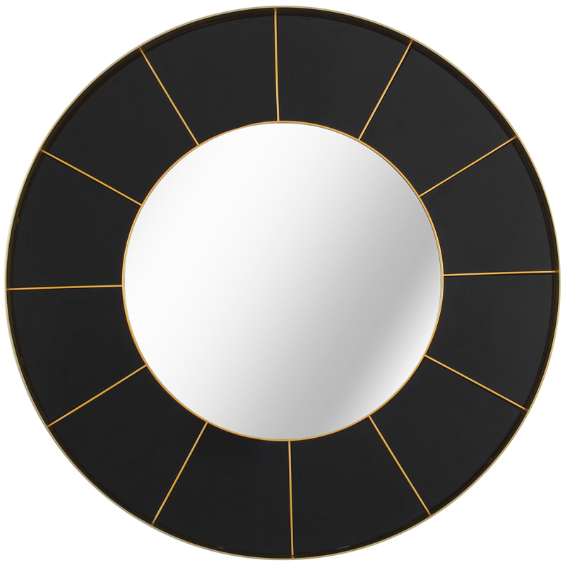 Зеркало Sectors Circle Mirror black  в Ульяновске | Loft Concept 