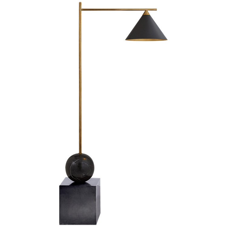 Торшер CLEO FLOOR LAMP Black Черный Латунь в Ульяновске | Loft Concept 