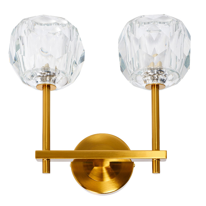 Бра RH Boule de Cristal Double Wall Lamp Gold матовое золото в Ульяновске | Loft Concept 