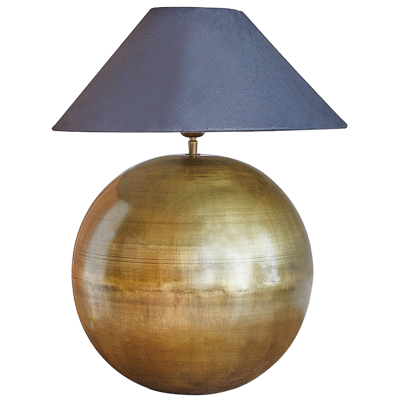 Настольная лампа с абажуром Metall Brass Ball Table Lamp Серый Латунь в Ульяновске | Loft Concept 