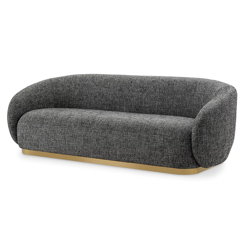 Диван Eichholtz Sofa Brice Rocat Black Черный Серый Латунь в Ульяновске | Loft Concept 