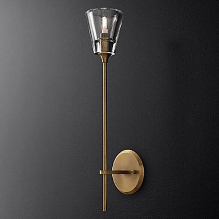 Бра TORCHE DE VERRE wall lamp Латунь Прозрачный (Transparent) в Ульяновске | Loft Concept 