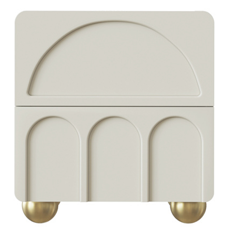Тумба Arch Nightstand Beige Бежево-серый Золотой Тумба Arch Nightstand Beige Бежево-серый Золотой в Ульяновске | Loft Concept