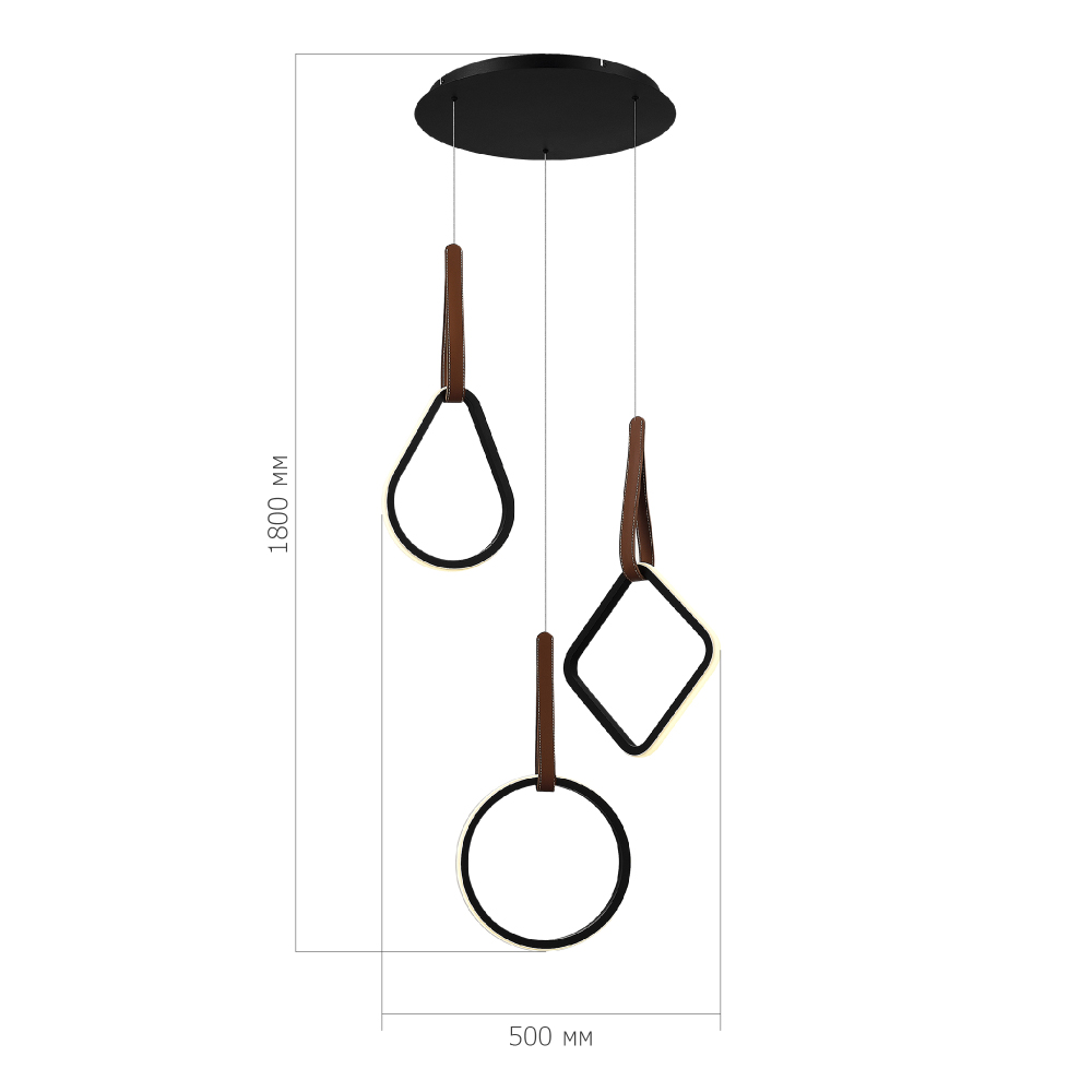 Подвесной светильник с геометрическими источниками света Geometric Architecture of Light в Ульяновске