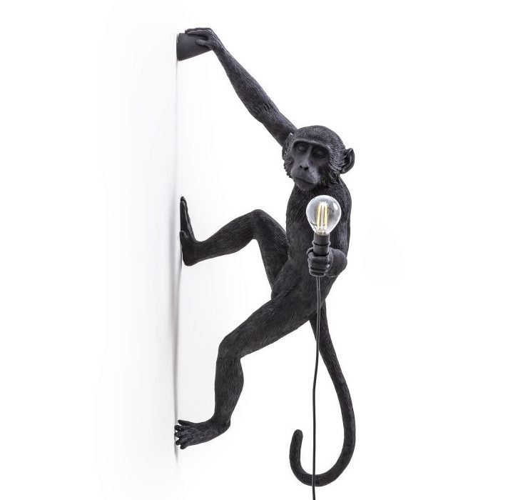 Бра Seletti The Monkey Lamp Hanging Version Right Черный в Ульяновске | Loft Concept 