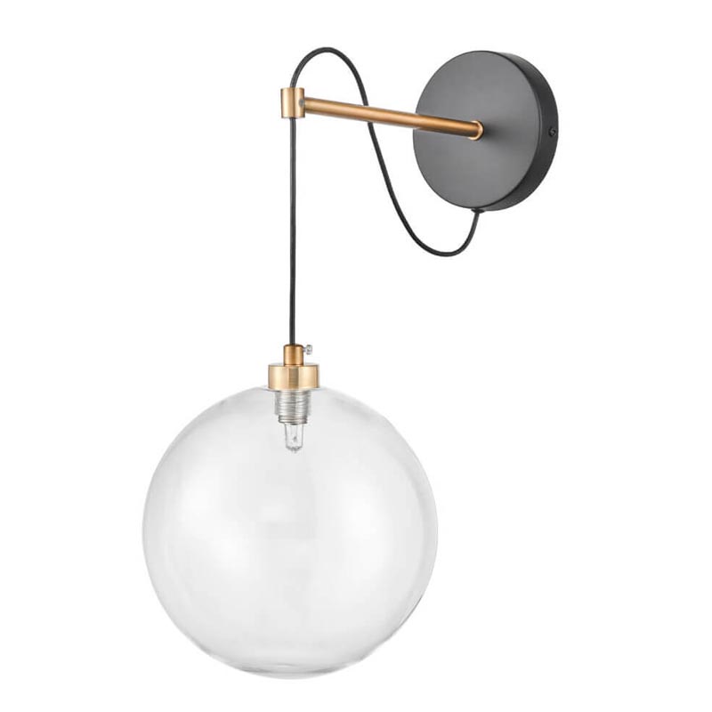 Бра Hanging Ball Sconce Золотой Прозрачный Черный в Ульяновске | Loft Concept 