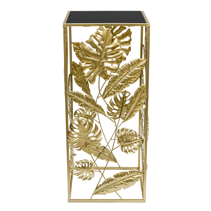 Подставка Tropical Gold Leaves Stand M Золотой Черный в Ульяновске | Loft Concept 