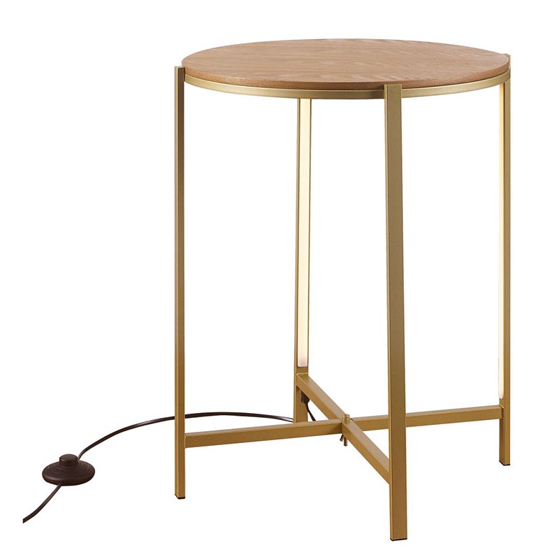 Приставной стол Kelin Side Table Bronze LED Бронза Древесина в Ульяновске | Loft Concept 